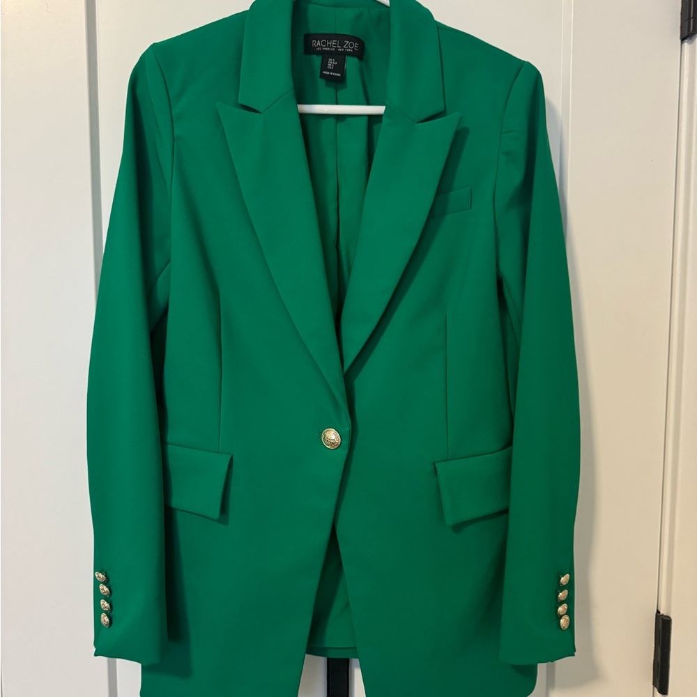 Rachel Zoe Green Blazer and Pant Suit Set